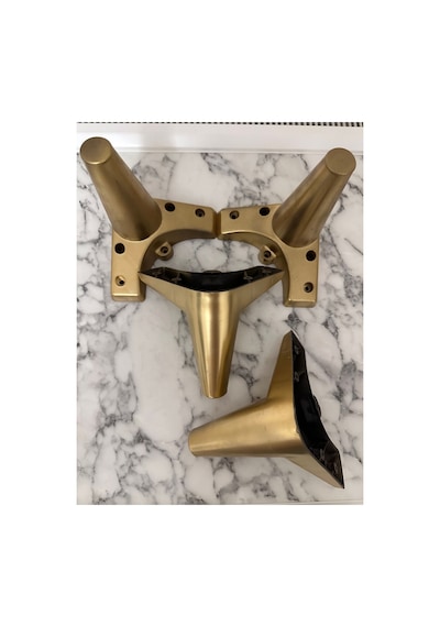 4lü Set 12cm Gold Lüks Mobilya Sehpa Koltuk Kanepe Tv Ünitesi Yükseltme Ayağı Gold