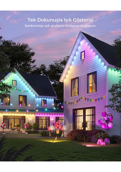 Govee Permanent Dış Mekan Aydınlatma 30m H705e311 Rgb - Ayarlanabilir Renk Sıcaklığı Ve Parlaklık
