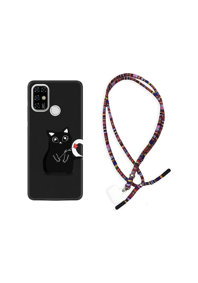 Casper Via F20 Kılıf Rasta Boyun Askılı Kara Kedi 1801