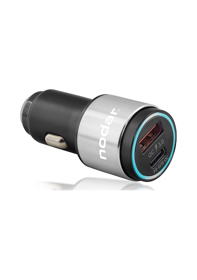 Araç Şarj Adaptörü Usb + Type-c Pd Qc 3.0 45w Metal - Siyah Nd1076