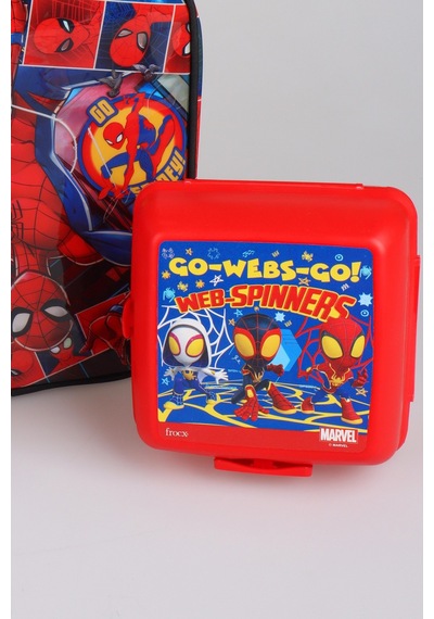 X Dekomus Lisanslı Spiderman Meanwhile Collection Beslenme Çantası,beslenme Kabı,matara Seti 165-Koyu Yeşil