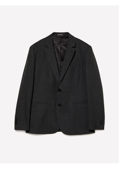 Sisley Viskoz Karışımlı Düğmeli Blazer Ceket Erkek Siyah Ceket - 325a2sddsw02f