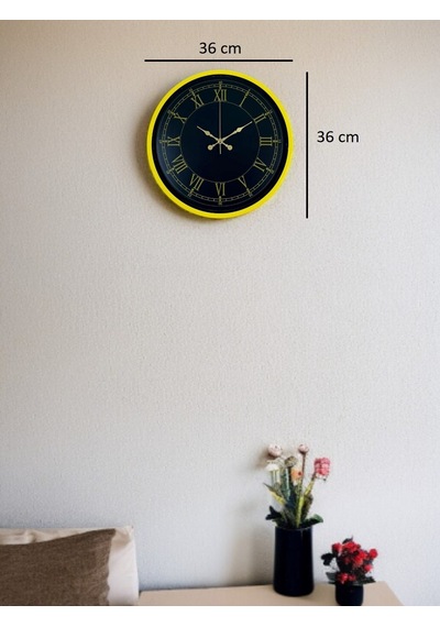River World Duvar Saati Standart Rengi Sarı 36 Cm Çok Renkli 26832591