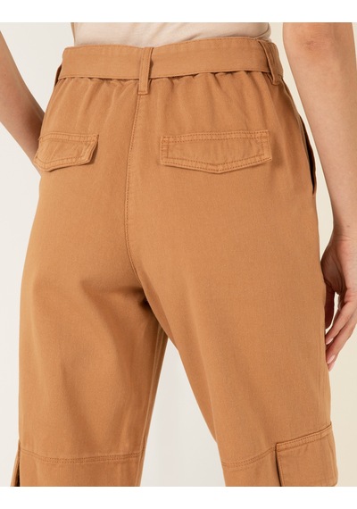 Pierre Cardin Kadın Camel Pantolon Kanvas-chino 50254356-vr015 Camel