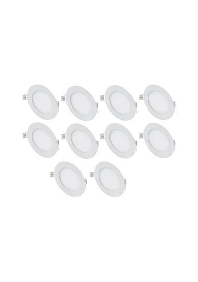 Cata Ct 5146 10 Adet 9 Watt Slim Led Panel Beyaz Işık Metal Kasa Çok Renkli