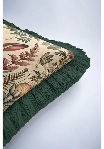 Vintage Bahar Bahçesi Saçaklı Yastık Kılıfı - Tavşan Figürlü Rustik Yeşil Püsküllü Kırlent Kılıfı Açık Ayışığı Siyah Vintage Bahar Bahçesi Saçaklı Yastık Kılıfı - Tavşan Figürlü Rustik Yeşil Püsküllü Kırlent Kılıfı Açık Ayışığı Siyah