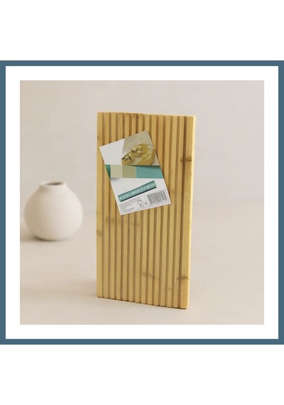 Agc Uygun Sepet Bambu Servis Sunum Tahtası 17x39x1.5 Cm - Çift Taraflı Düz & Kanallı Agc Diğer