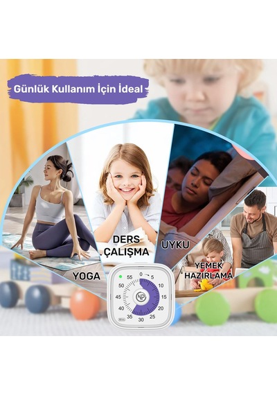 Npo Npt31b Mutfak,ders,yemek İçin 60dk Analog Alarm Zamanlayıcı,pomodoro Öğrenci Motivasyon Saati