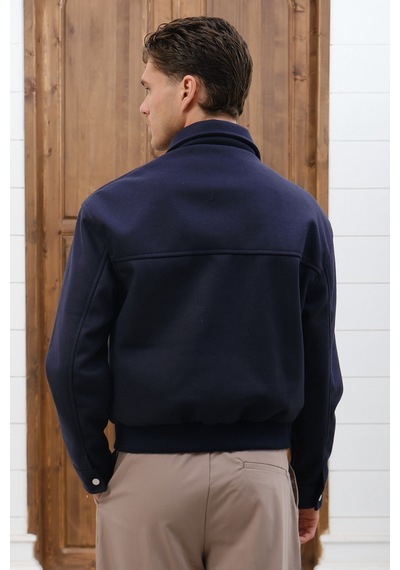 Baselco Bomber Basic Kaşe Ceket/mont Lacivert