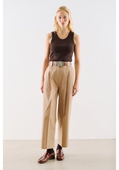 Manuka Gabardin Straıght Pileli Pantolon Camel Aw26pnt00004-05