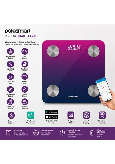 Psc104 Smart Tartı Yeni Model Fuşya