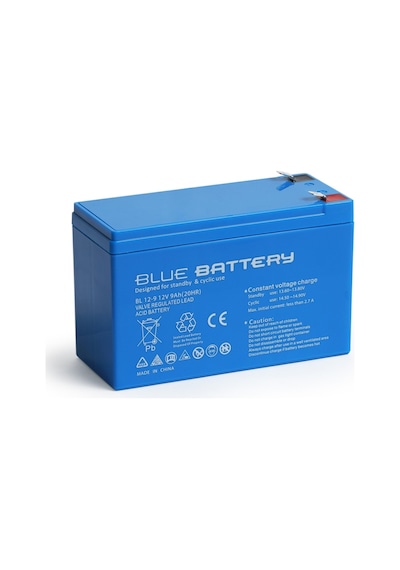 Blue Battery 12 Volt 9 Amper Bakımsız Kuru Akü Ups Aküsü