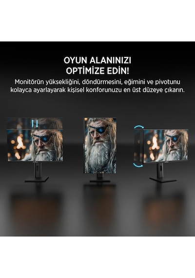 James Donkey Arven A70 27'' 240hz 0.5ms Fhd Va Panel Gaming Rgb Pivot Monitör Sıfır Ölü Piksel
