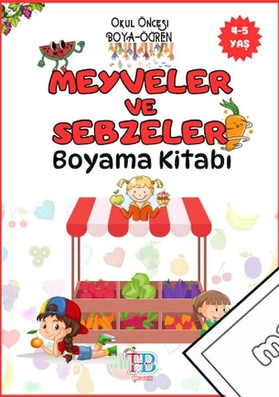 Meyveler Ve Sebzeler Boyama Kitabı - Ybve-667064