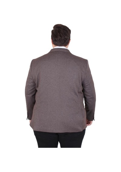 Starbattal Erkek Büyük Beden 4 Drop Blazer Sedef Ceket 500606 Kahverengi Kahverengi