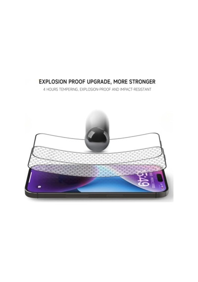 Kolay Kurulum For Apple İphone İphone 17 İle Uyumlu Extra Hd Premium Safir Cam Ekran Koruyucu Hayalet, İphone 17