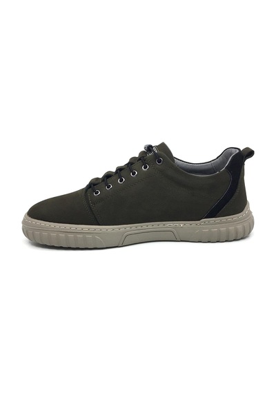 Taşpınar Ayakkabı Taşpınar 5600 %100 Nubuk Deri Ortopedik Erkek Rahat Günlük Spor Sneaker Yeni Sezon Ayakkabı 40-44 Haki