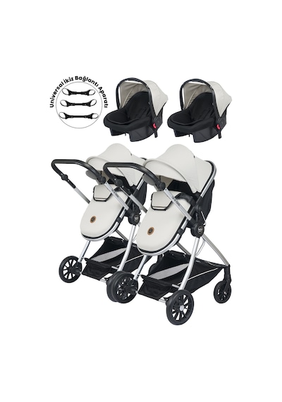 Baby Home 1010 Ayrılıp Birleşebilen Travel Sistem İkiz Bebek Arabası
