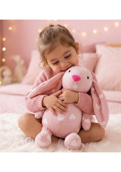 Uyku Arkadaşım Uzun Kulak Bunny Peluş Tavşan 65 Cm Açık Pembe Genel