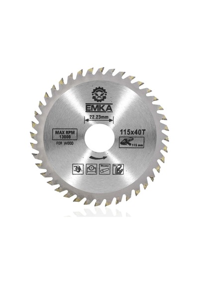 Tr Daire Testere Ahşap Kesme Sunta Testeresi 115 Mm 40 Diş