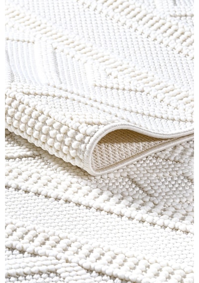 Ametist 4062 Krem Mikro Polyester İskandinav Tarzı Bukle Halı Krem