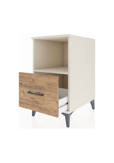 Kronos Komodin Tek Raflı Tek Çekmeceli 44x59x80 Aytaşı-çam Aytaşı