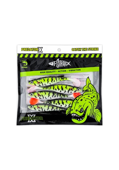 Silikon Sahte Balık - 10g 100mm - Fishack Predatorx - Uv Boyalı - Bleed