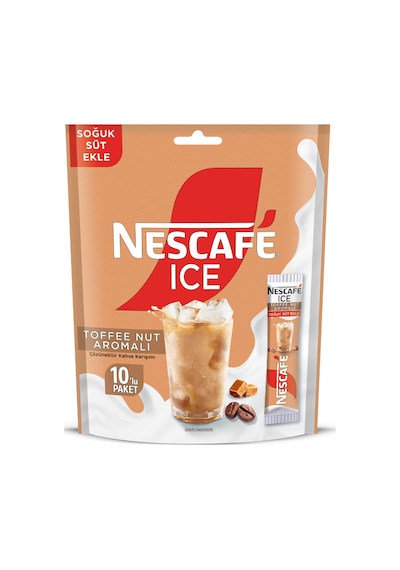 Nescafe Ice Toffee Nut Aromalı Çözünebilir Kahve 10,5g 10'lu Paket 10x4 Diğer