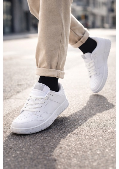 Sandrush Low Top Dayanıklı Rahat Unisex Günlük Sneaker Ayakka... Beyaz - Beyaz