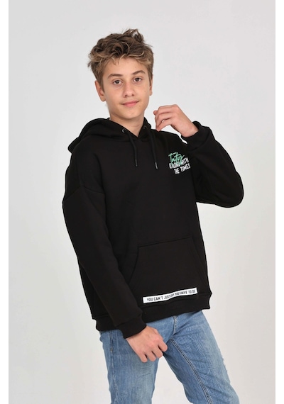 Toontoy Kids Toontoy Erkek Çocuk Tnty Nakışlı Sweatshirt Siyah