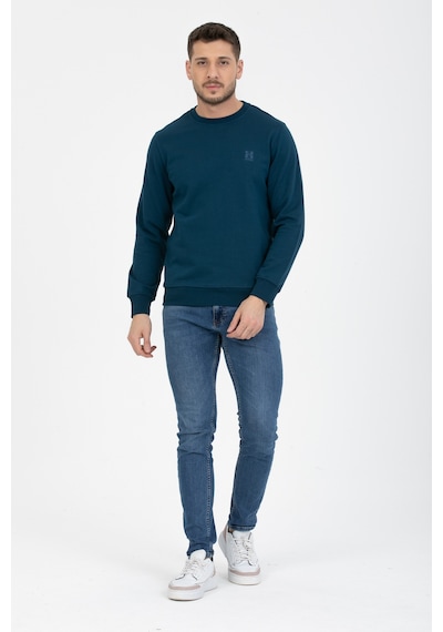 3 İPLİK DİAGONEL UZUN KOLLU SWEATSHIRT Oil Yağ Yeşili