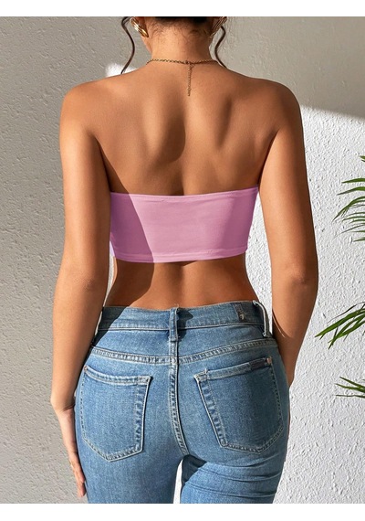 Afri Straplez Kadın Büstiyer Pembe Pembe