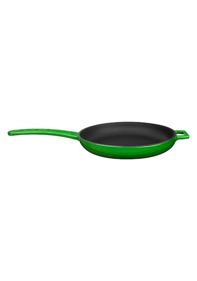 Cookware Dökme Demir Emaye Izgara Tava İle Metal Kulp, Yuvarlak, 20 Cm, Yeşil Diğer