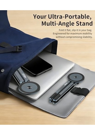 Miley Masa İçin Taşınabilir Katlanabilir Dizüstü Bilgisayar Standı, Katlanabilir Ergonomik, 8 Seviye