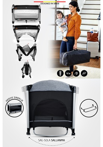 Baby Home 620 Lora-co 70x110 Bebek Oyun Parkı  Anne Yanı Beşik