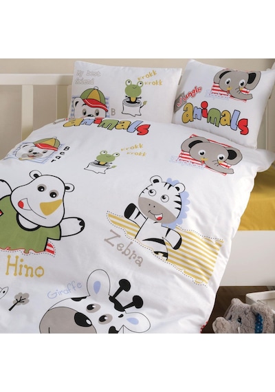 Clasy Ranforce Bebek Nevresim Takımı Animals V1 Sarı