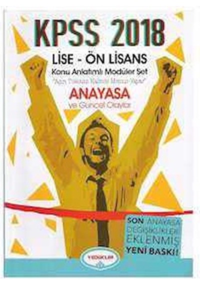 Yediiklim Yayınları - 2018 Lise Ön Lisans Konu Anlatımlı Anayasa Güncel Olaylar