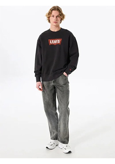 Levi's Erkek Bisiklet Yaka Premium Graphic Baskılı Siyah Sweatshirt - 003vk-0000 Siyah