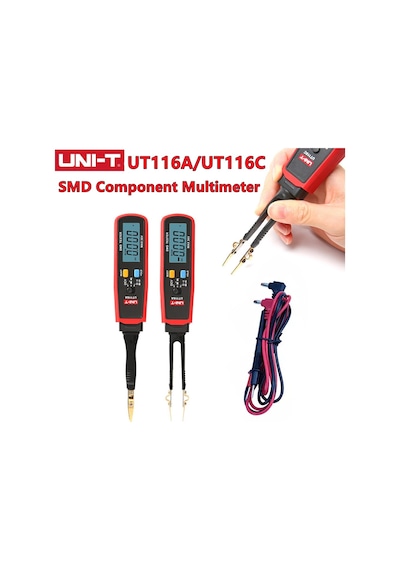 Ut116a-unı-t Ut116a Ut116c Smd Multimetre Otomatik Aralığı Direnç Kapasite Diyot Rcd Led Zener Dcv Süreklilik Pil Test Cihazı Ölçer