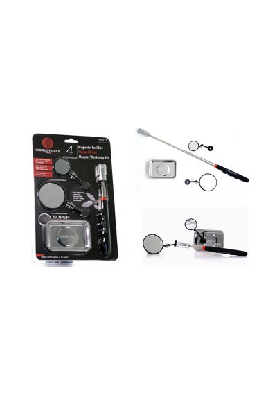 Worldforce Led Işıklı Mıknatıs Tornavida + Muayene Aynası Seti