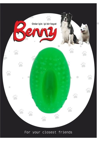 Benny Köpek Oyuncağı Sert Elips Top 8 x 4.5 CM