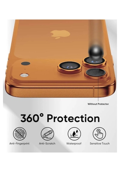 Apple Uyumlu   iPhone 17 Pro / 17 Pro Max Kamera Lens Koruyucu ''safir Cam & Kolay Kurulum'' Arbis