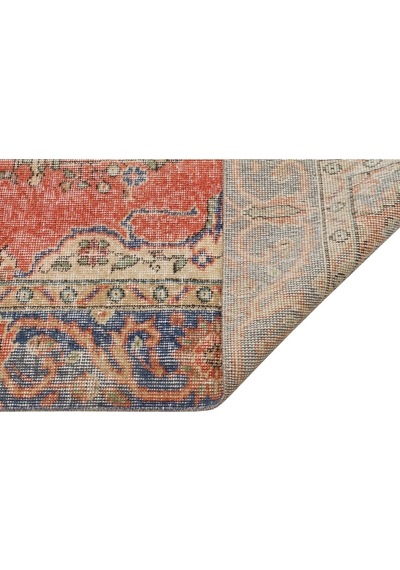 Ilham Verici Vintage El Işlemeli Jüt Kilim Halı - 154x264 Cm 9953