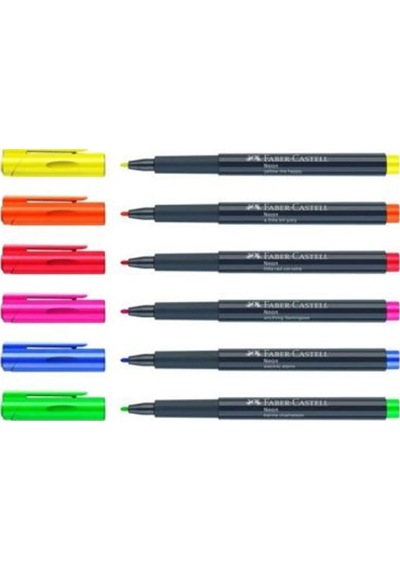 Neon Marker 6'lı Set