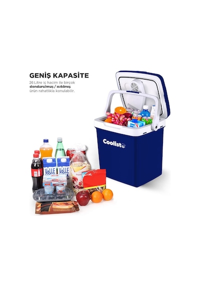 Coolist Clt26 12volt/220volt Ac/dc 26 Litre Sıcak/soğuk Oto Buzdolabı Fr Clt26