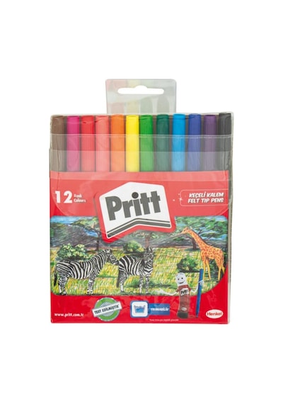 Boya Seti Kuru Sulu Pastel Keçeli Ve 43 Gr Stick Yapıştırıcı Kırtasiye Seti Prit