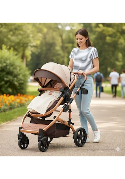 Joel Truva Travel Sistem Bebek Arabası Çift Yönlü 6 In 1 Yeni Nesil Travel Sistem Bebek Arabası Siyah / Siyah