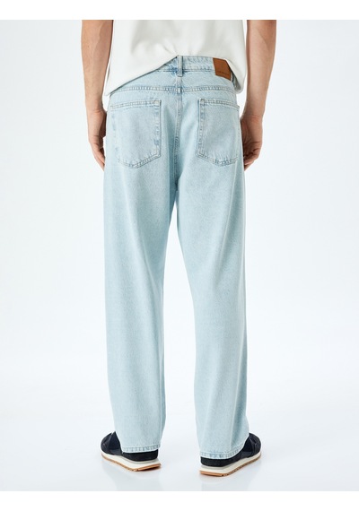 Koton Normal Bel Pamuklu Bol Baggy Jean Pantolon Açık İndigo 5sam40038nd Açık İndigo Koton Normal Bel Pamuklu Bol Baggy Jean Pantolon Açık İndigo 5sam40038nd Açık İndigo