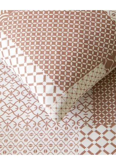 English Home Chain Patch Kolay Ütülenir Tek Kişilik Nevresim Takımı 160x220 Cm Turuncu