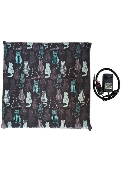 Kedi Minderi Isıtmalı Model 45x45cm 12v Adaptörlü Su Geçirmez Kdtes80